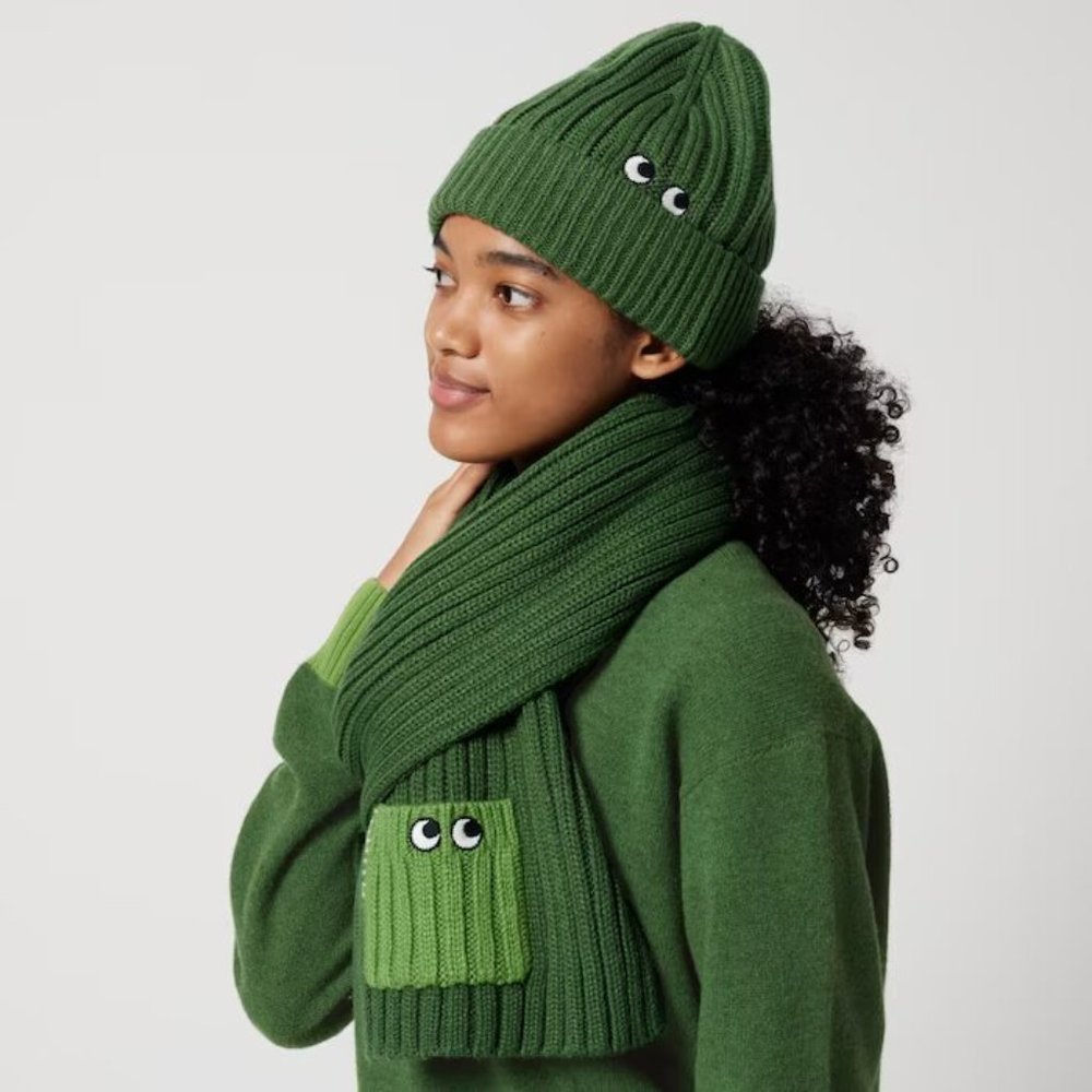 Uniqlo x Anya Hindmarch Heattech Beanie - Green - Picture 4 of 6